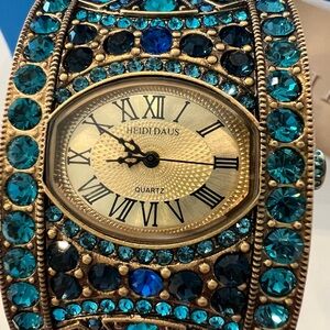 Heidı Daus  Ladies Divinely Deco Pave Crystal Cuff  Watch like new